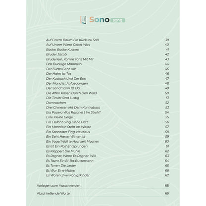 Zungentrommel Musikbuch - 50 Deutsche Kinderlieder - Für alle Zungentrommeln in C-Dur mit 8 / 11 / 13 / 14 / 15 Zungen - PDF zum Download3