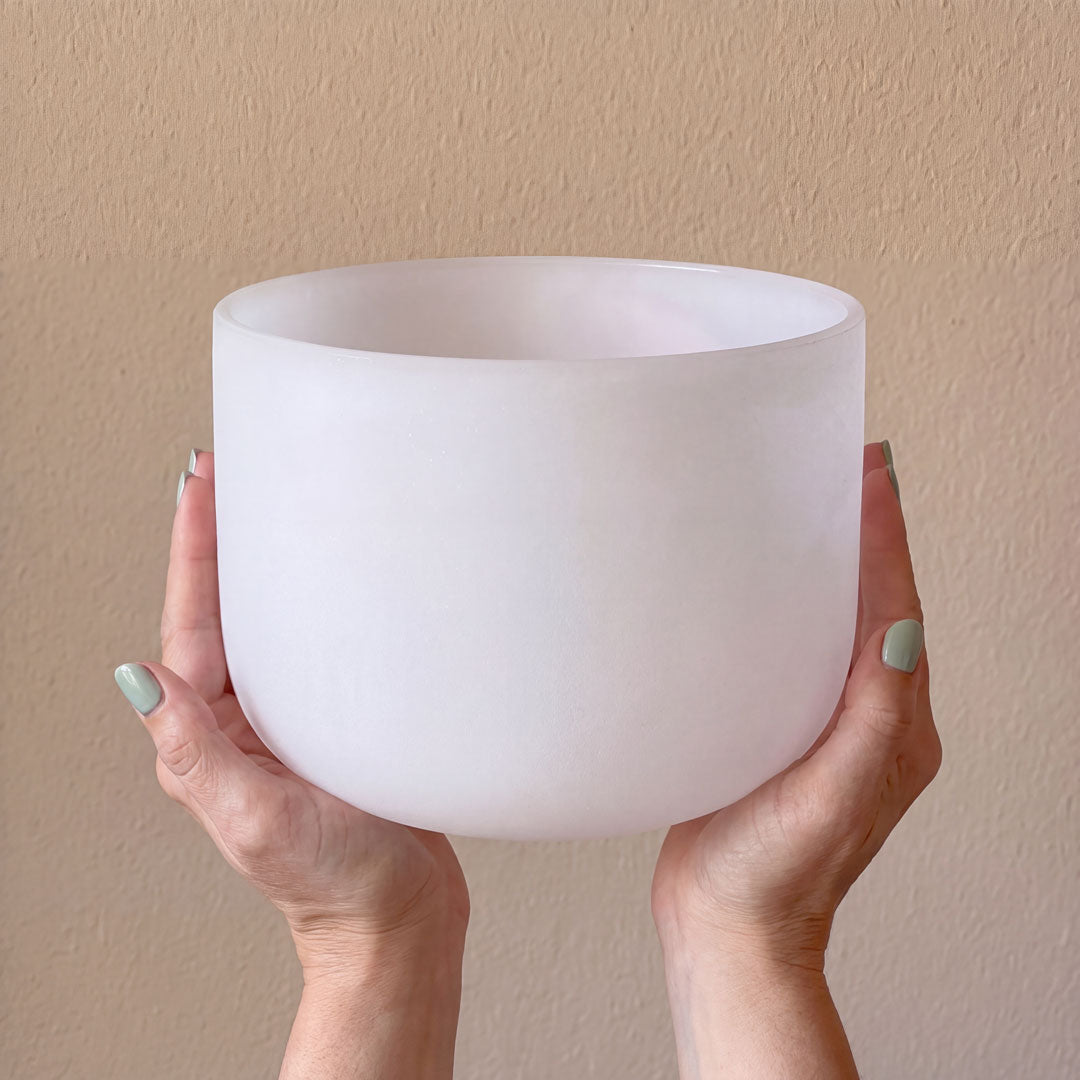 Sonobowl Kristallklangschale Frosted 11" - Ton F
