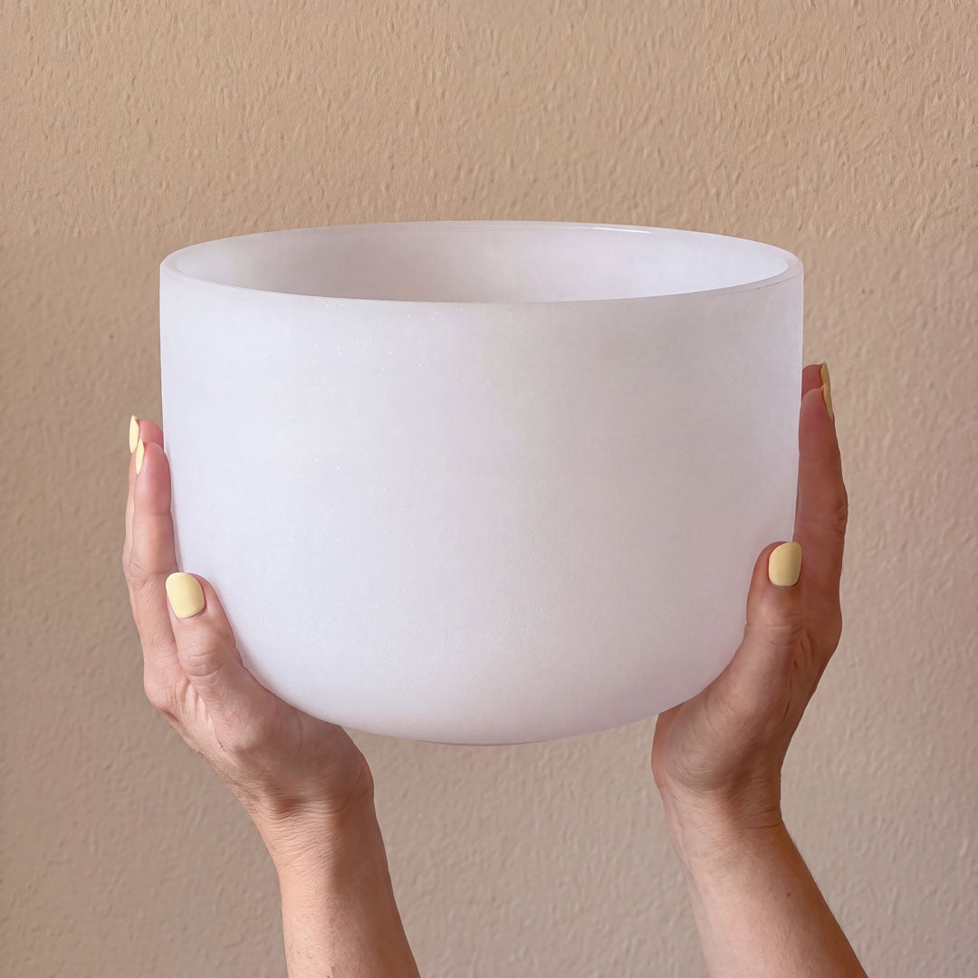 Sonobowl Kristallklangschale Frosted 12" - Ton E
