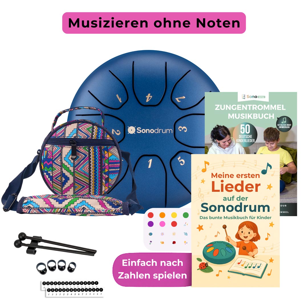 sonodrum standard 14cm kinder starter set blau