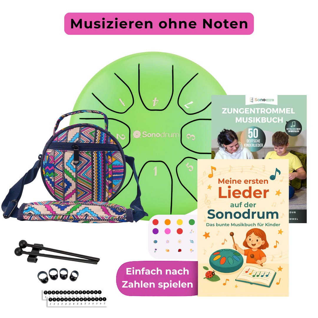 sonodrum standard 14cm kinder starter set grün