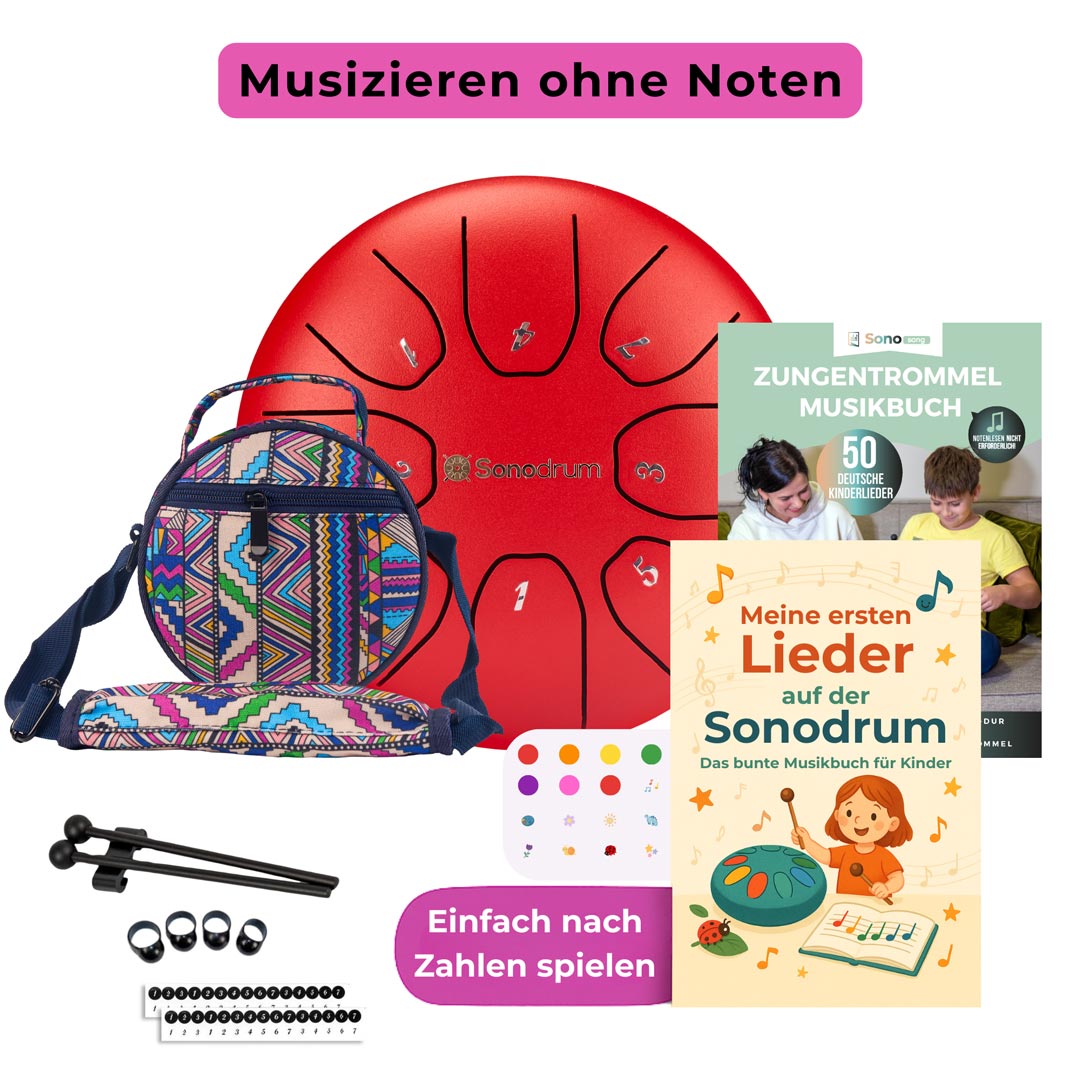 sonodrum standard 14cm kinder starter set rot