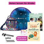 Sonodrum Kinder Starter Set – Zungentrommel mit bunter Tasche, Schlägeln und Zubehör