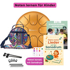 Sonodrum Kinder Starter Set – Zungentrommel mit bunter Tasche, Schlägeln und Zubehör