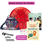Sonodrum Kinder Starter Set – Zungentrommel mit bunter Tasche, Schlägeln und Zubehör
