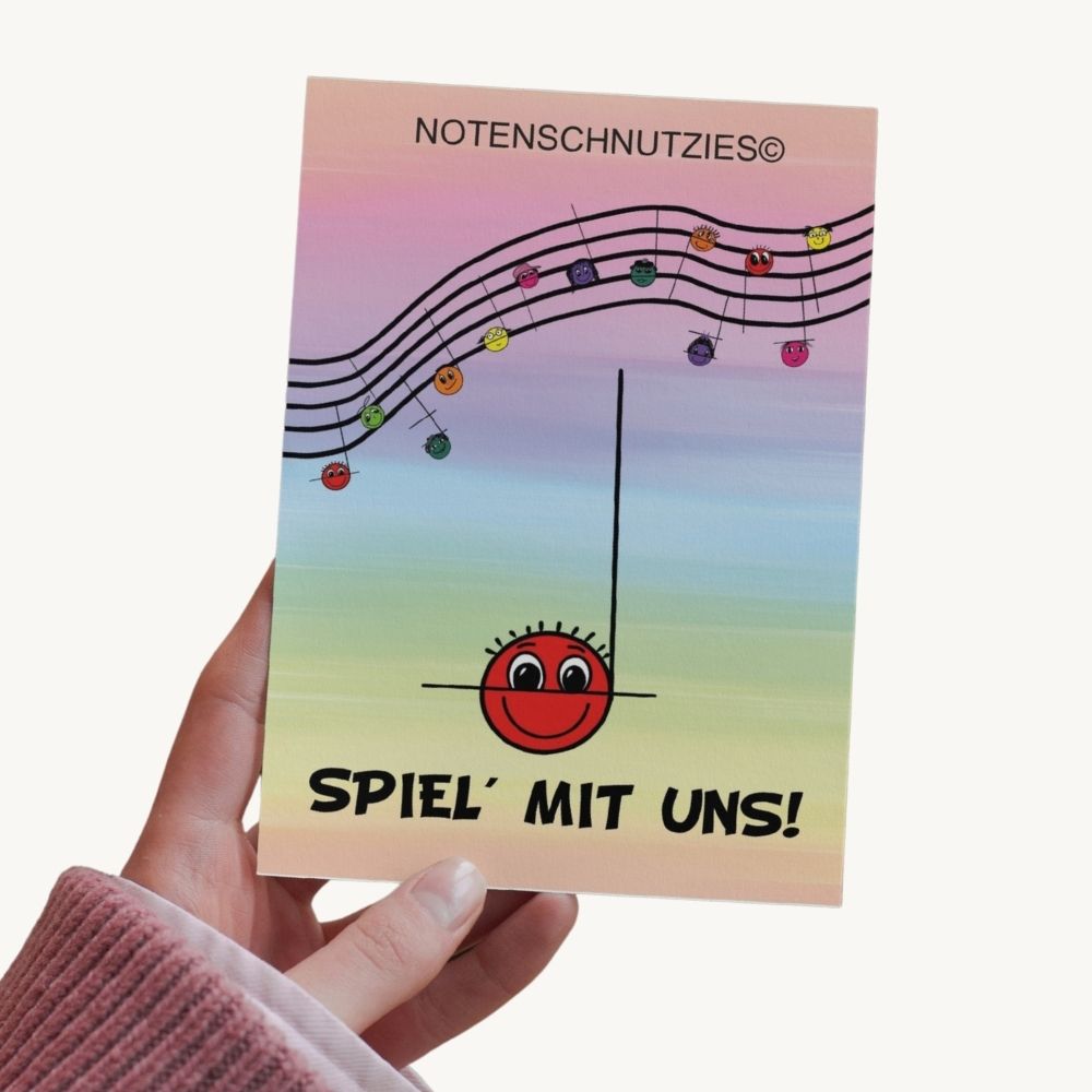 Sonodrum Notenschnutzies Pocket A6 - Lernkarten Einzelnoten A6 - Floh im Ohr TV