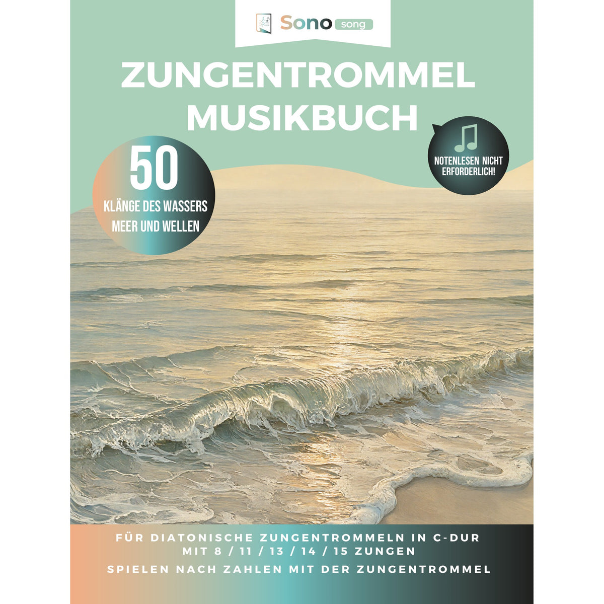 Zungentrommel Musikbuch - 50 Klänge des Wassers - Für Zungentrommeln in C-Dur - PDF zum Download