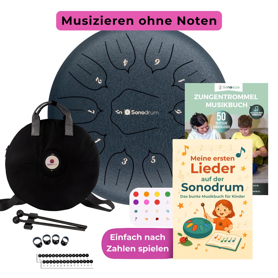 sonodrum standard 30cm kinder starter set dunkelblau