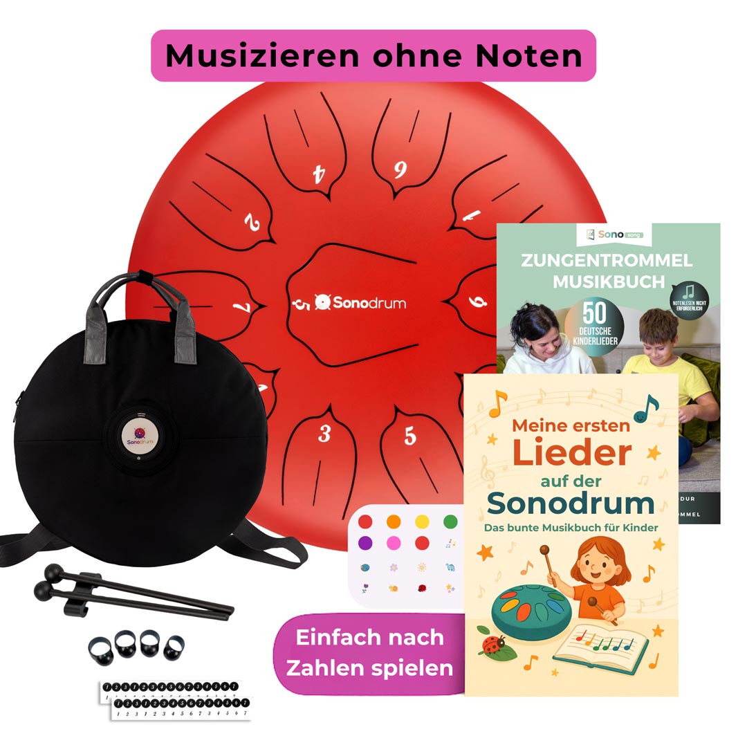 sonodrum standard 30cm kinder starter set rot c-dur