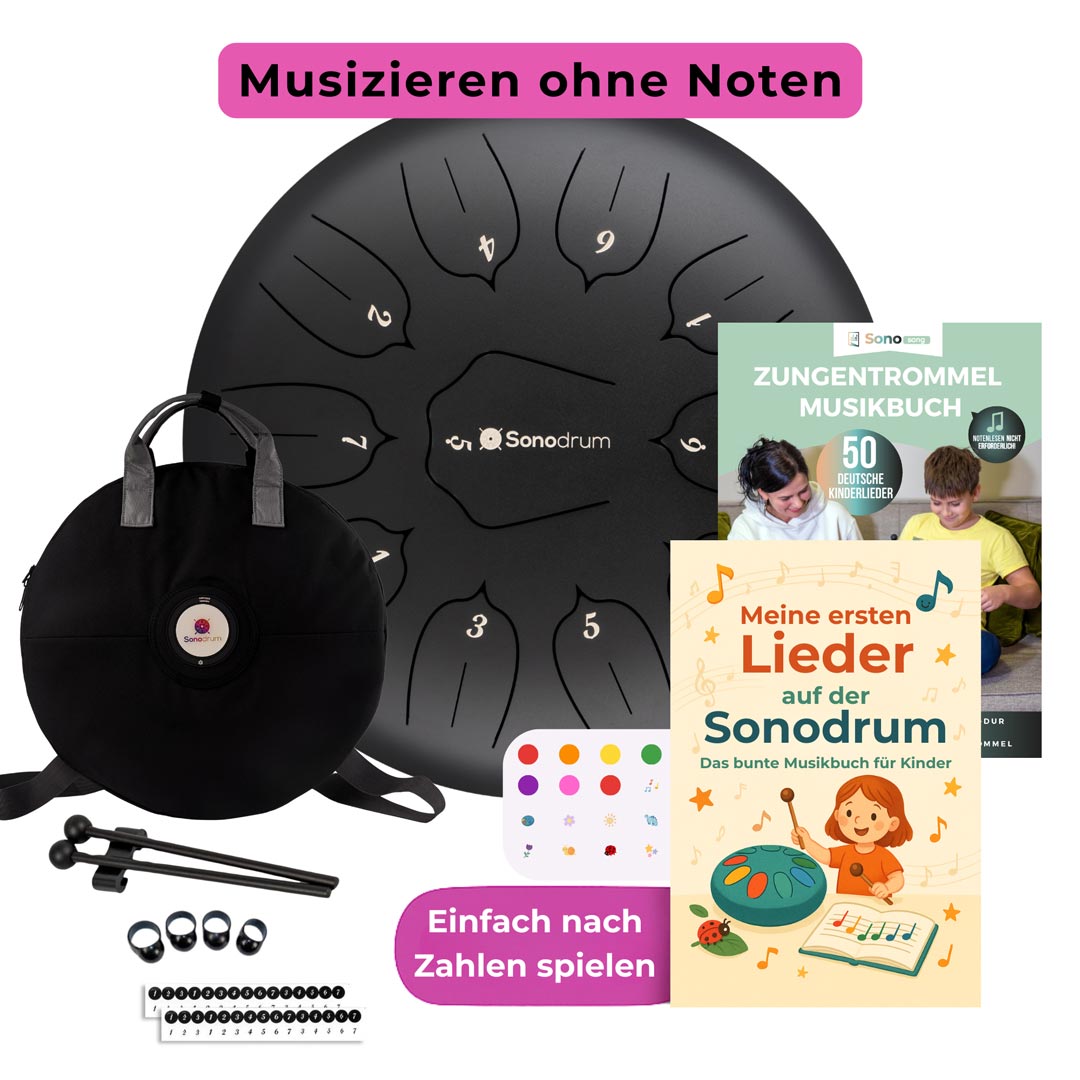 sonodrum standard 30cm kinder starter set schwarz