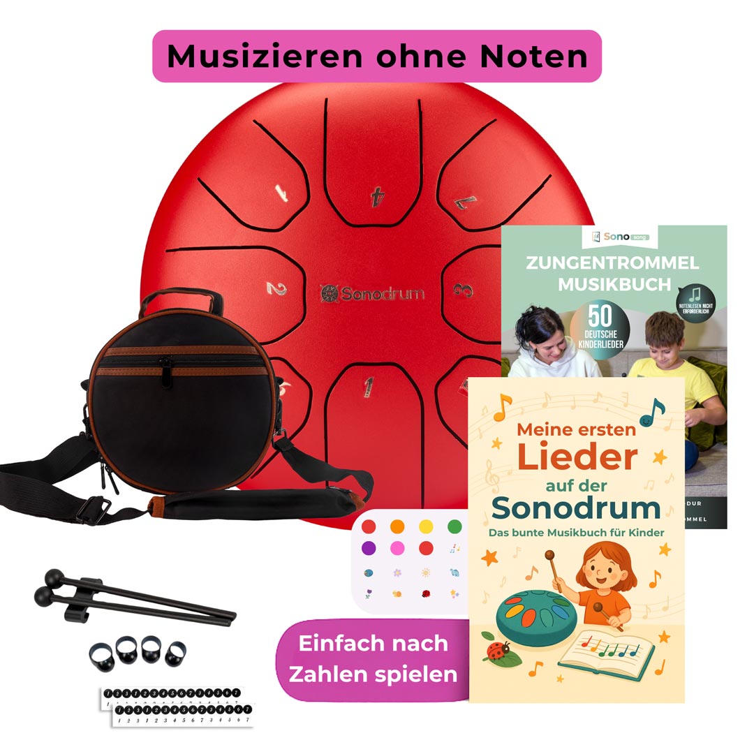sonodrum standard 20cm kinder starter set rot