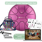 Sonodrum „Standard“ Rhythmus-Set – Zungentrommel (14/20 cm) + Happy Beatz Lernkarten & Videokurs | Floh im Ohr TV