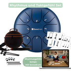 Sonodrum „Standard“ Rhythmus-Set – Zungentrommel (14/20 cm) + Happy Beatz Lernkarten & Videokurs | Floh im Ohr TV