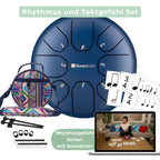 Sonodrum „Standard“ Rhythmus-Set – Zungentrommel (14/20 cm) + Happy Beatz Lernkarten & Videokurs | Floh im Ohr TV
