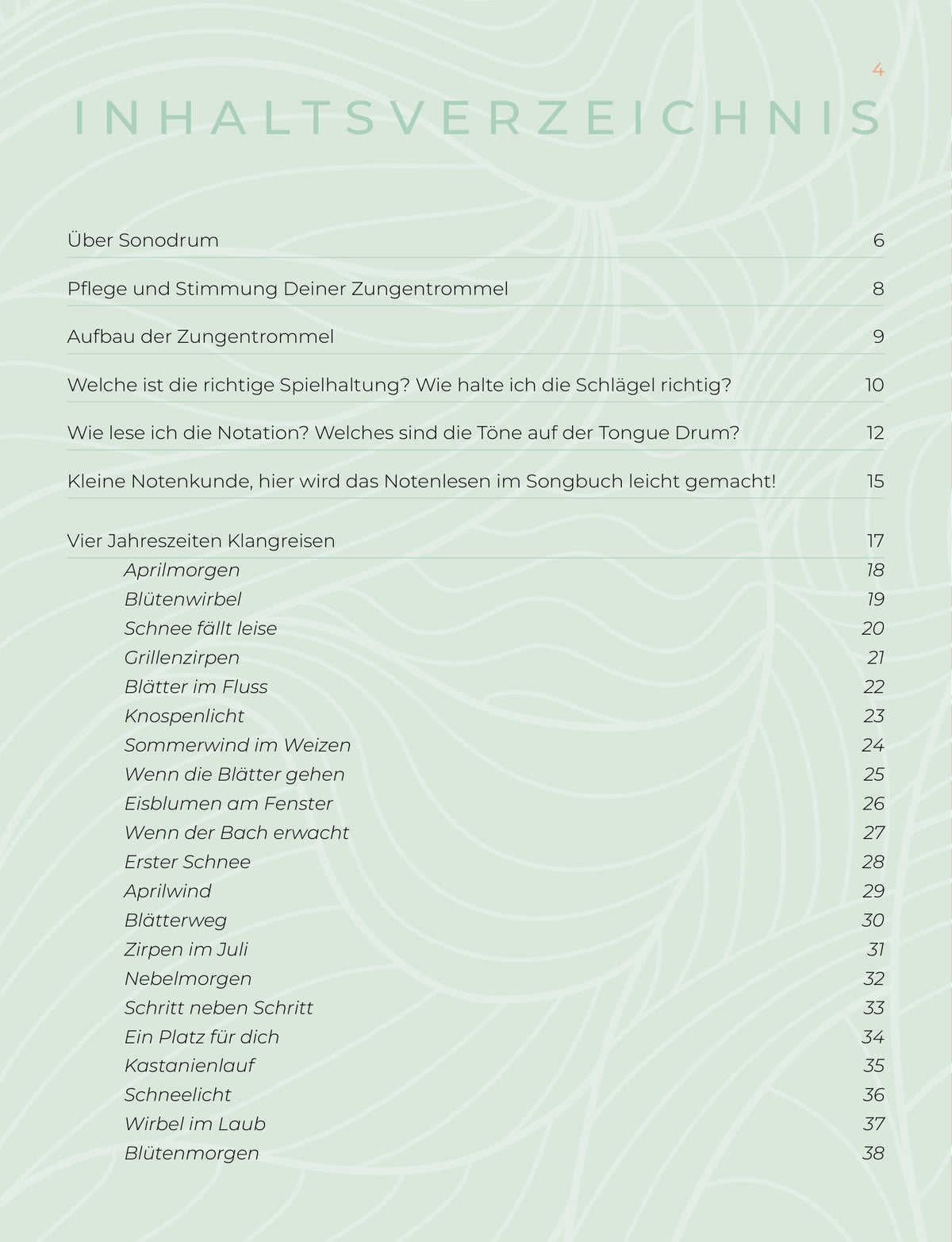 Zungentrommel Musikbuch - 50 Klangreisen durch die Vier Jahreszeiten - Für Zungentrommeln in C-Dur - PDF zum Download