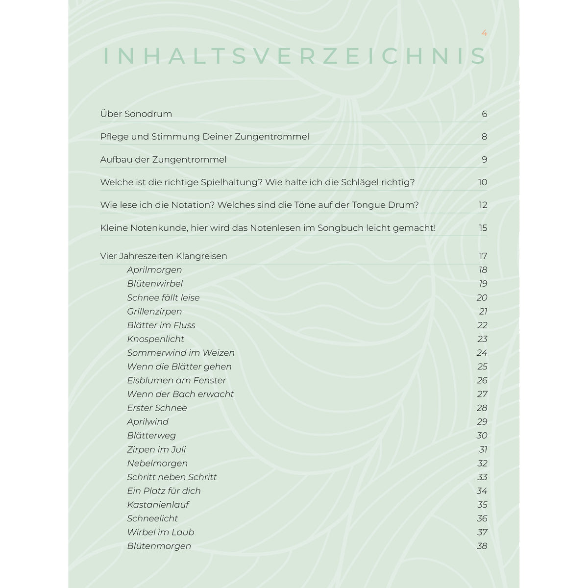 Zungentrommel Musikbuch - 50 Klangreisen durch die Vier Jahreszeiten - Für Zungentrommeln in C-Dur - PDF zum Download