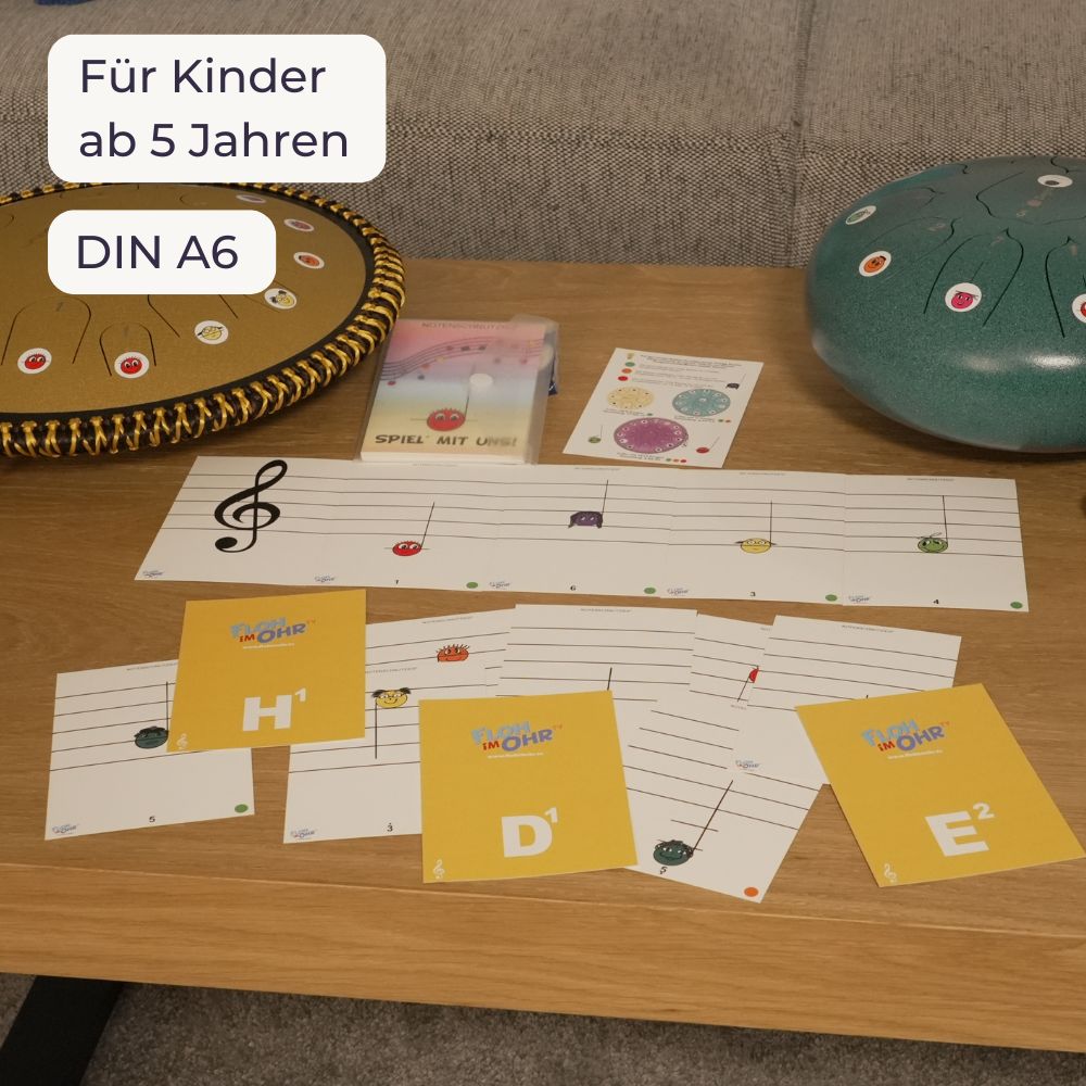 Sonodrum Notenschnutzies Pocket A6 - Lernkarten Einzelnoten A6 - Floh im Ohr TV 6