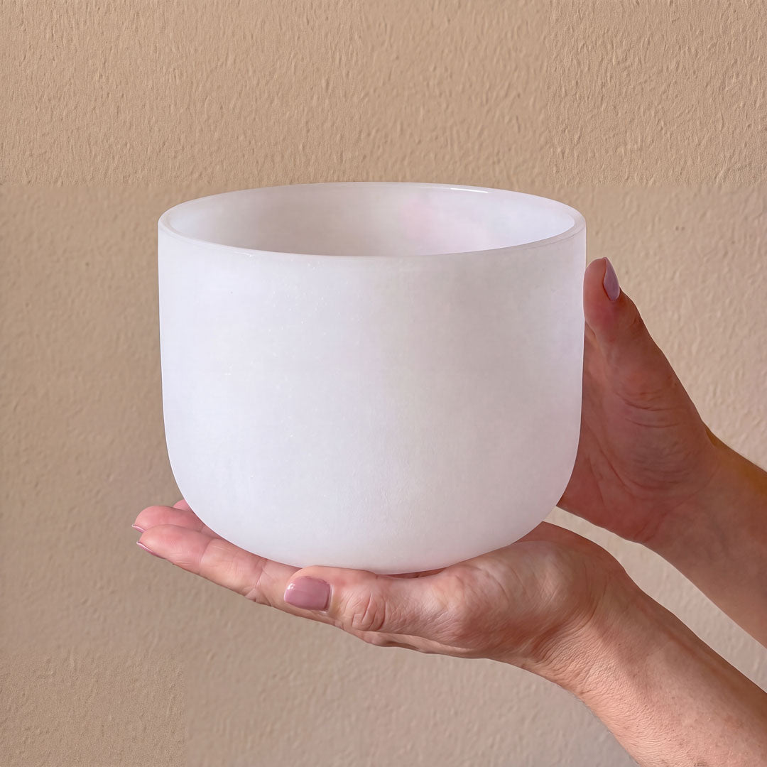 Sonobowl Kristallklangschale Frosted 8" - Ton H