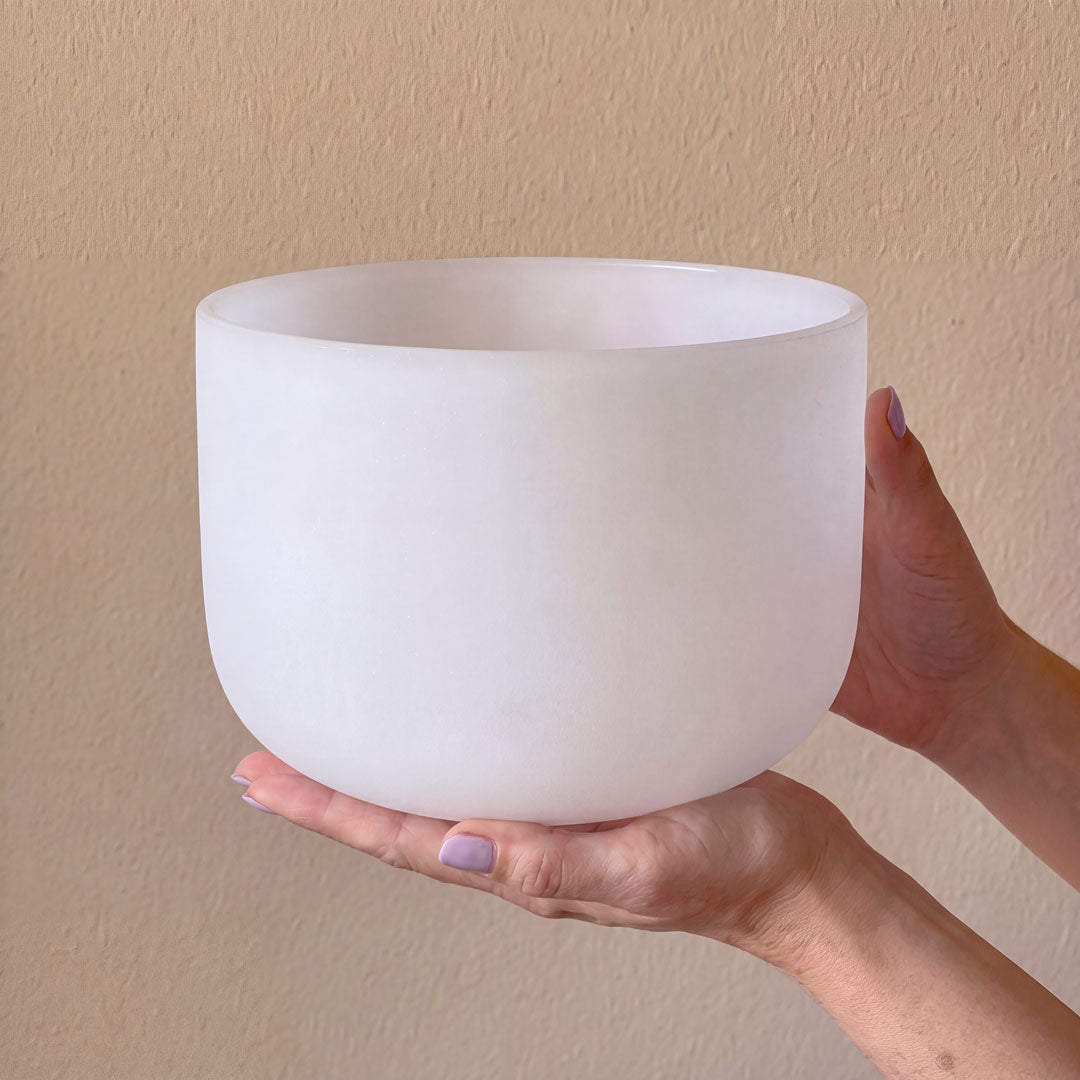 Sonobowl Kristallklangschale Frosted 9" - Ton A
