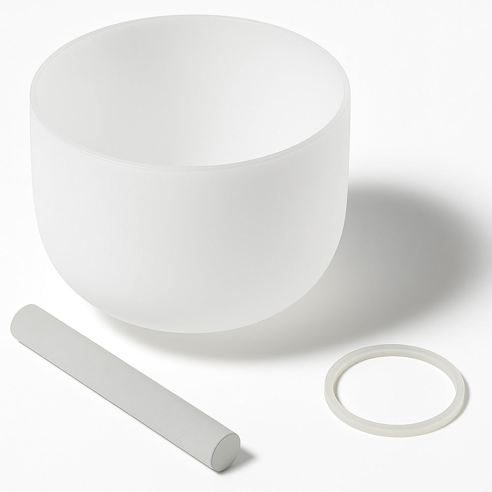 Sonodrum Kristallklangschale aus Quarzkristall – 432 Hz | Mattierte Klangschale für Meditation & Entspannung