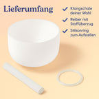 Sonodrum Kristallklangschale aus Quarzkristall – 432 Hz | Mattierte Klangschale für Meditation & Entspannung