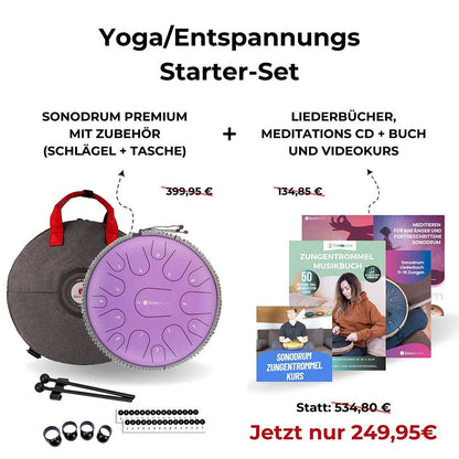 SonodrumZungentrommel-Yoga_Entspannungs-Starter-Set-Flieder