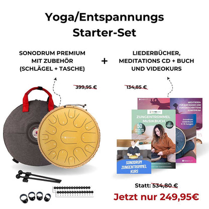 SonodrumZungentrommel-Yoga_Entspannungs-Starter-Set-Gold