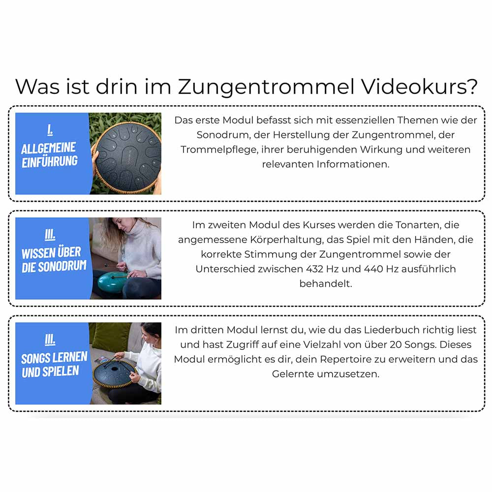 Sonodrum Zungentrommel Online-Videokurs Inhalt