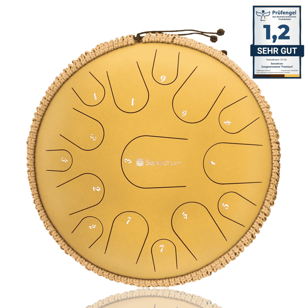 SonodrumZungentrommelPremiumC-Dur35cmGoldTongueDrumSiegel