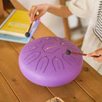 SonodrumZungentrommelStandardFlieder-Handgefertigt-30cm-11Zungen-D-Dur-Schlagel