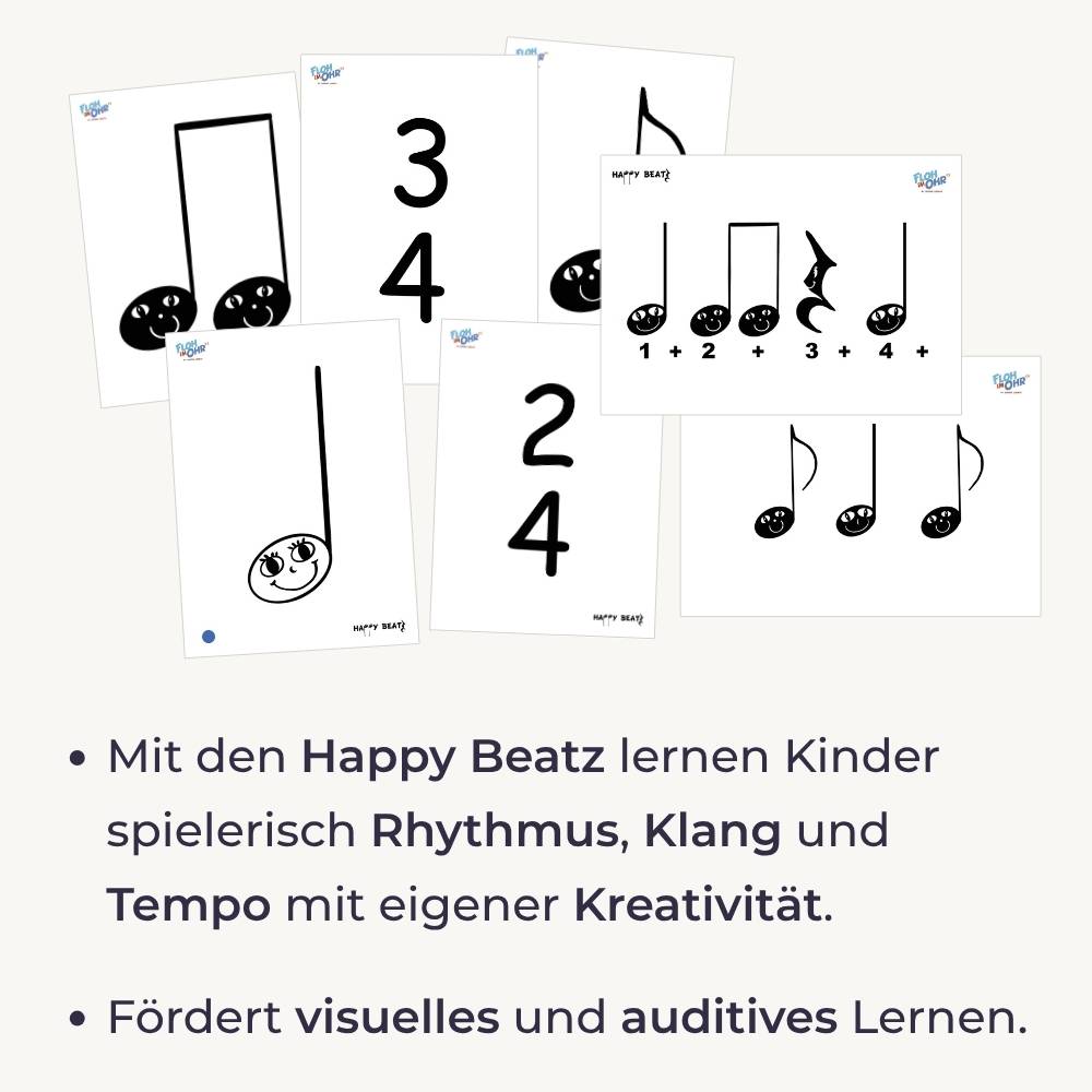 Sonodrum Happy Beatz - Rhythmus-Lernkarten A5/A6 - Floh im Ohr TV - 4
