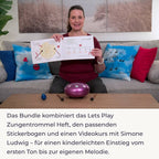 Sonodrum Let’s Play Zungentrommel Komplett-Set – Lernheft + Stickerbogen + Videokurs - Floh im Ohr TV 2