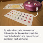 Sonodrum Let’s Play Zungentrommel – Spielend lernen mit den Notenschnutzies Heft inkl. Notensticker - Floh im Ohr TV 4