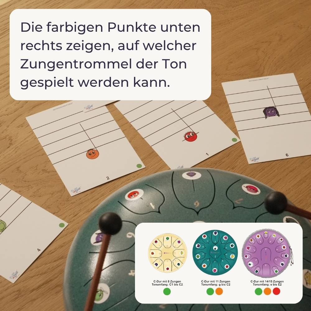 Sonodrum Notenschnutzies Pocket A6 - Lernkarten Einzelnoten A6 - Floh im Ohr TV 5