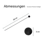 Sonodrum_Premium_Schlagel_30cm_Edelstahl_Gummiaufsatz_Abmessungen