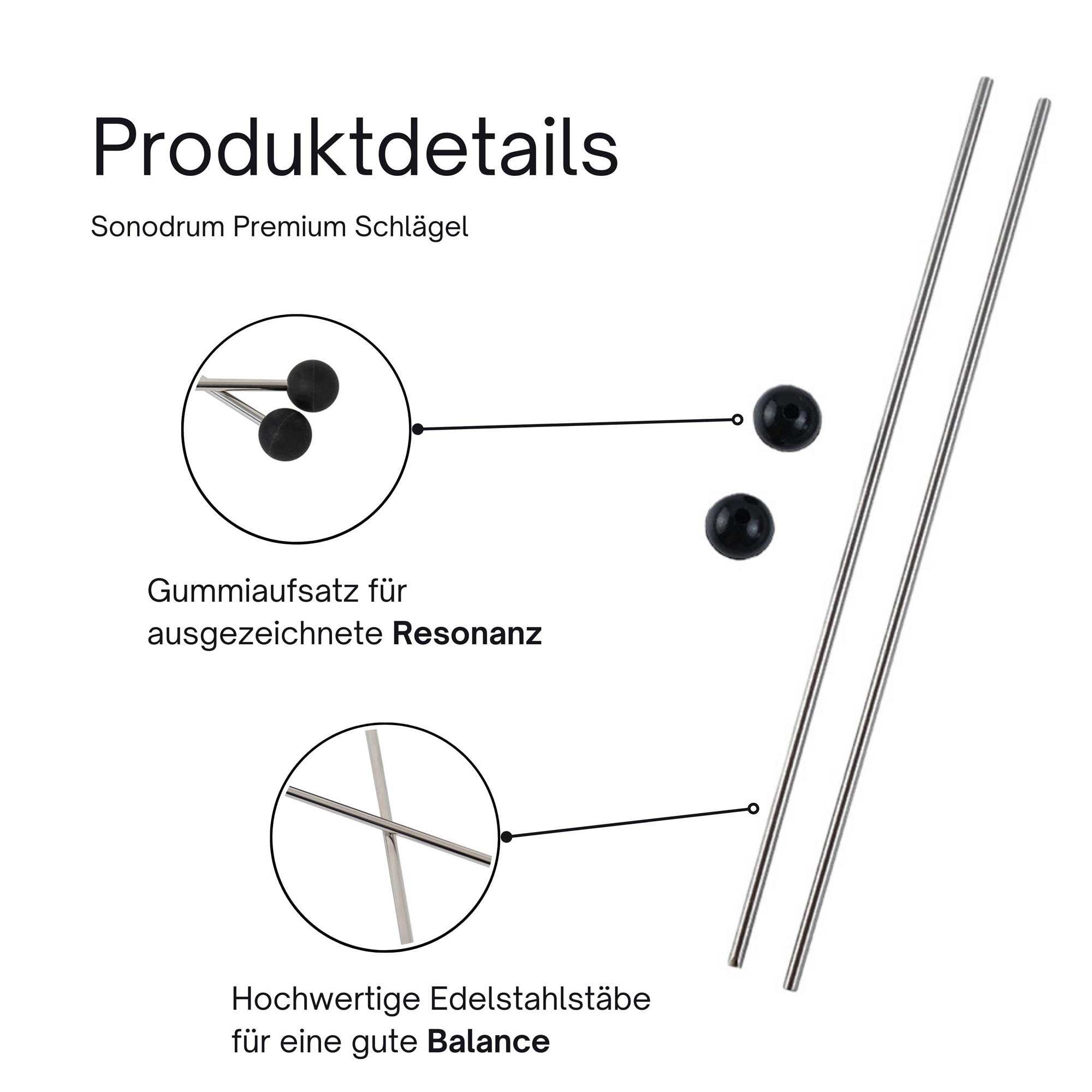 Sonodrum_Premium_Schlagel_30cm_Edelstahl_Gummiaufsatz_Details