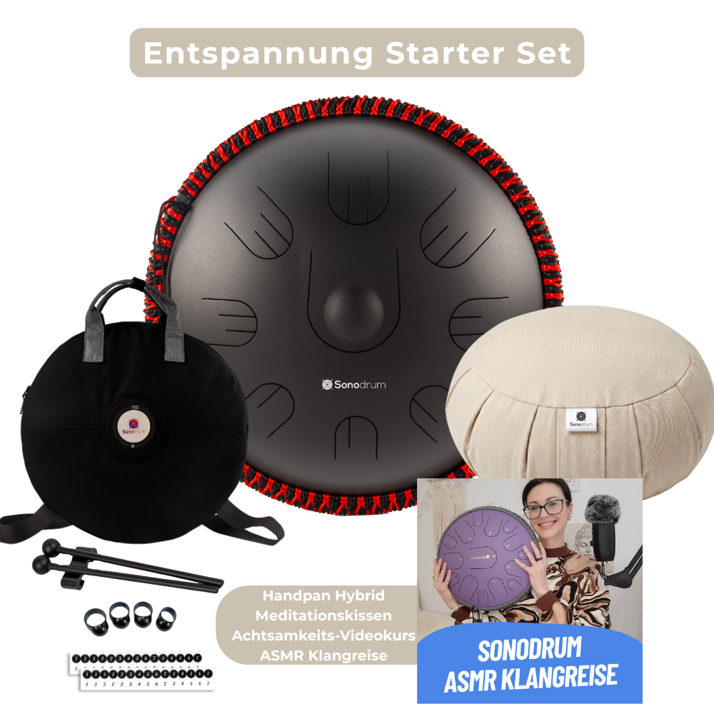 Sonodrum Entspannungs Starter Set – Handpan Hybrid Edition
