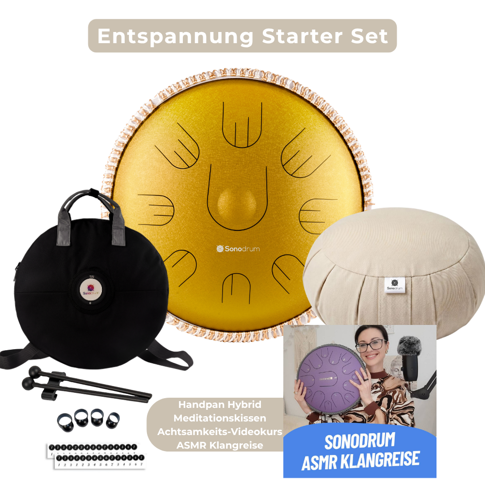 Sonodrum Entspannungs Starter Set – Handpan Hybrid Edition