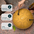 Sonodrum Entspannungs Starter Set – Zungentrommel mit Tasche, Kursmaterialien und Zubehör