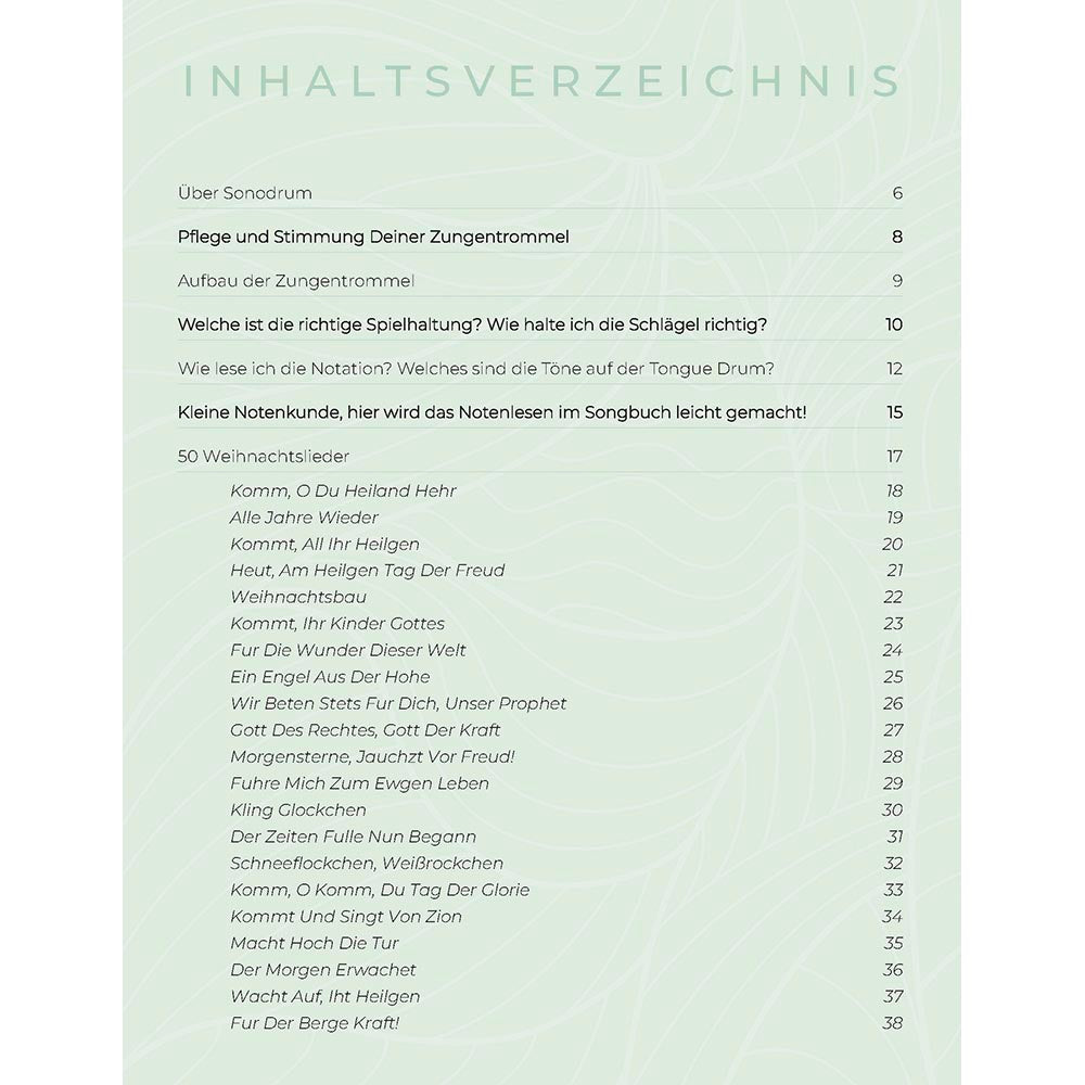 ZungentrommelMusikbuch-50DeutscheWeihnachtslieder-FuralleZungentrommelninC-Durmit8_11_13_14_15Zungen-PDFzumDownload-Inhaltsverzeichnis2