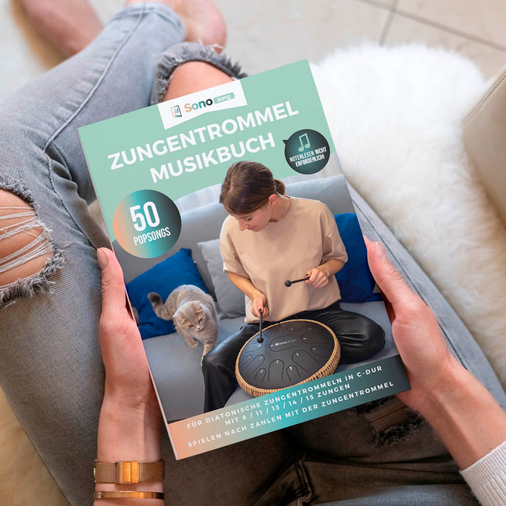 Zungentrommel Musikbuch - 50 Popsongs - Für alle Zungentrommeln in C-Dur mit 8 / 11 / 13 / 14 / 15 Zungen - PDF zum Download