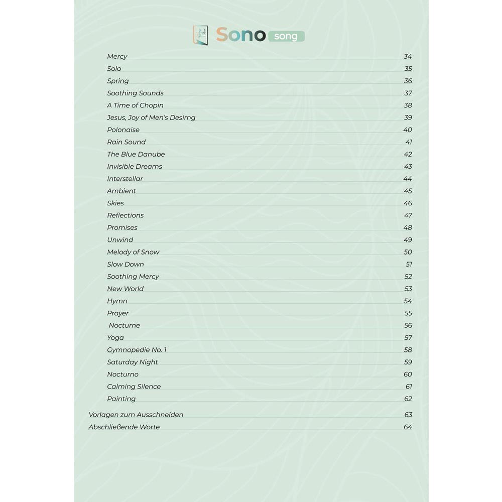 Zungentrommel Musikbuch - 50 Relaxing, Yoga, und Meditation Lieder - Für alle Zungentrommeln in D-Dur mit 8 / 11 / 13 / 14 / 15 Zungen - PDF zum Download3