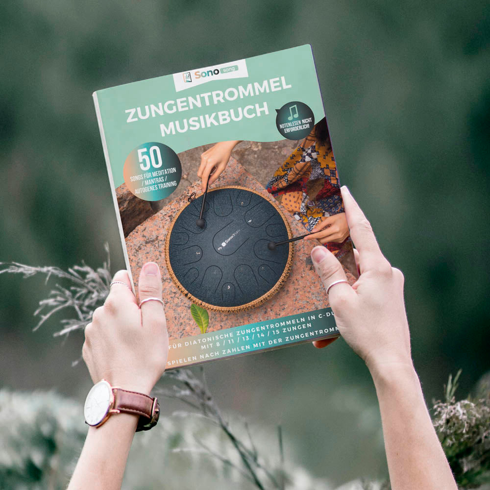 Zungentrommel Musikbuch - 50 Songs für Meditation / Mantras / Autogenes Training - Für alle Zungentrommeln in C-Dur mit 8 / 11 / 13 / 14 / 15 Zungen - PDF zum Download