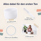Sonobowl Kristallklangschale Frosted 3er-Set „Aura"