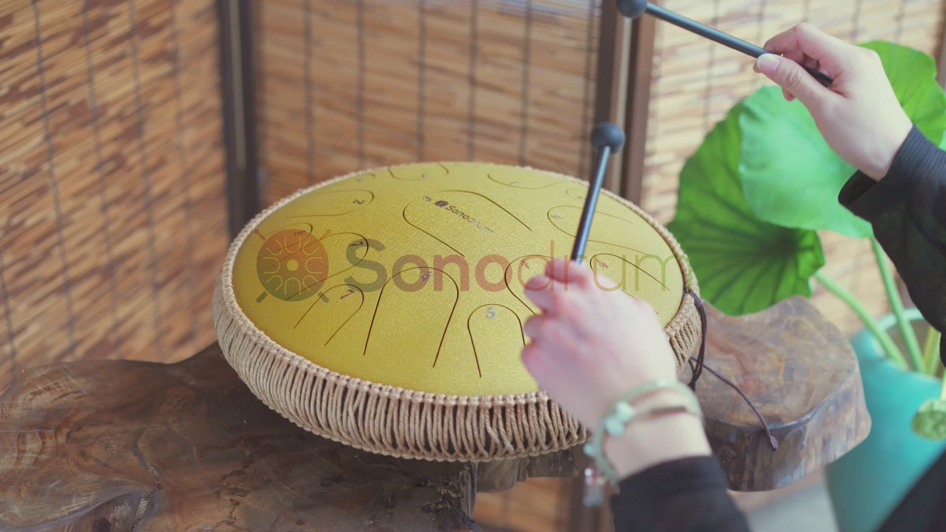 SonodrumZungentrommel-"Premium"-Handgefertigt-35,5cm-15Zungen-C-Dur-Video