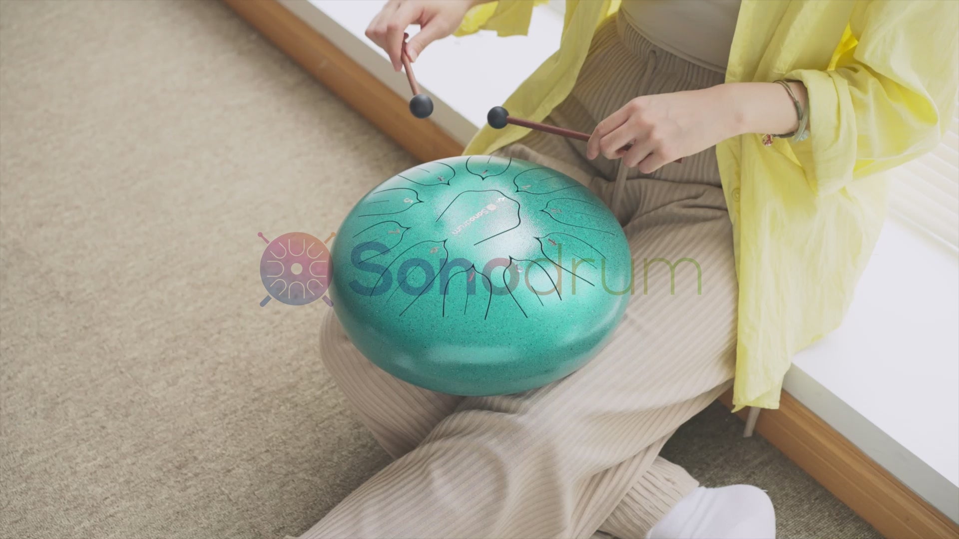 Sonodrum Zungentrommel - "Standard" - Handgefertigt - 30cm - 11 Zungen - D-Dur - Video