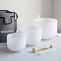 Sonobowl Kristallklangschale Pastell 3er-Set „Bloom"