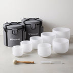Sonobowl Kristallklangschale Frosted 7er-Set „Spectrum"