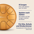 Sonodrum Tongue Drum - "Standard" - Fait main - (14cm / 20cm) - 8 Langues - Do Majeur
