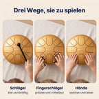 Sonodrum Tongue Drum - "Standard" - Fait main - (14cm / 20cm) - 8 Langues - Do Majeur